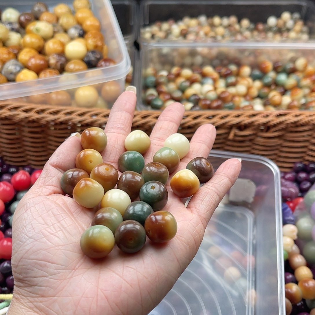 白玉菩提吊坠C/14mm/50+10颗