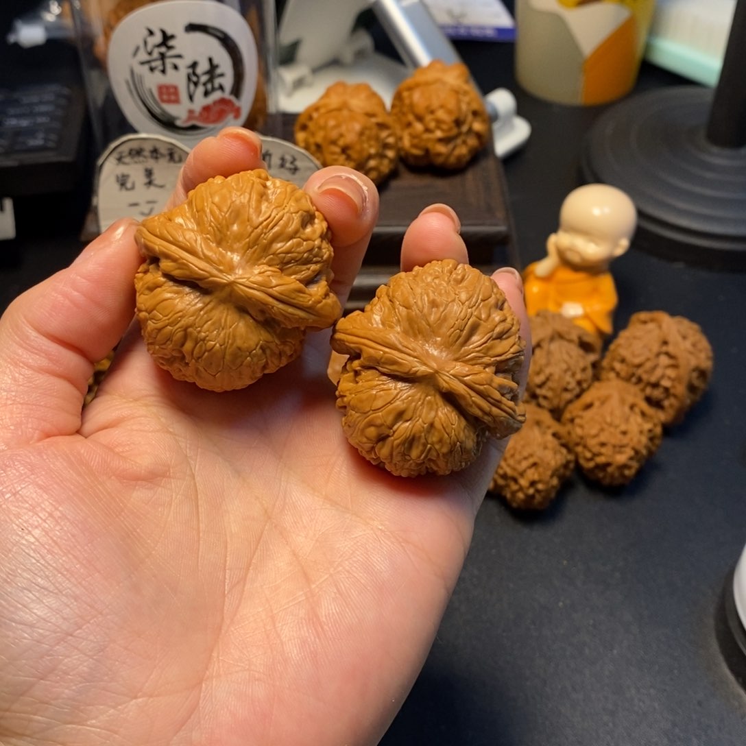 文玩核桃把件冬*景31号元宝41尺打底