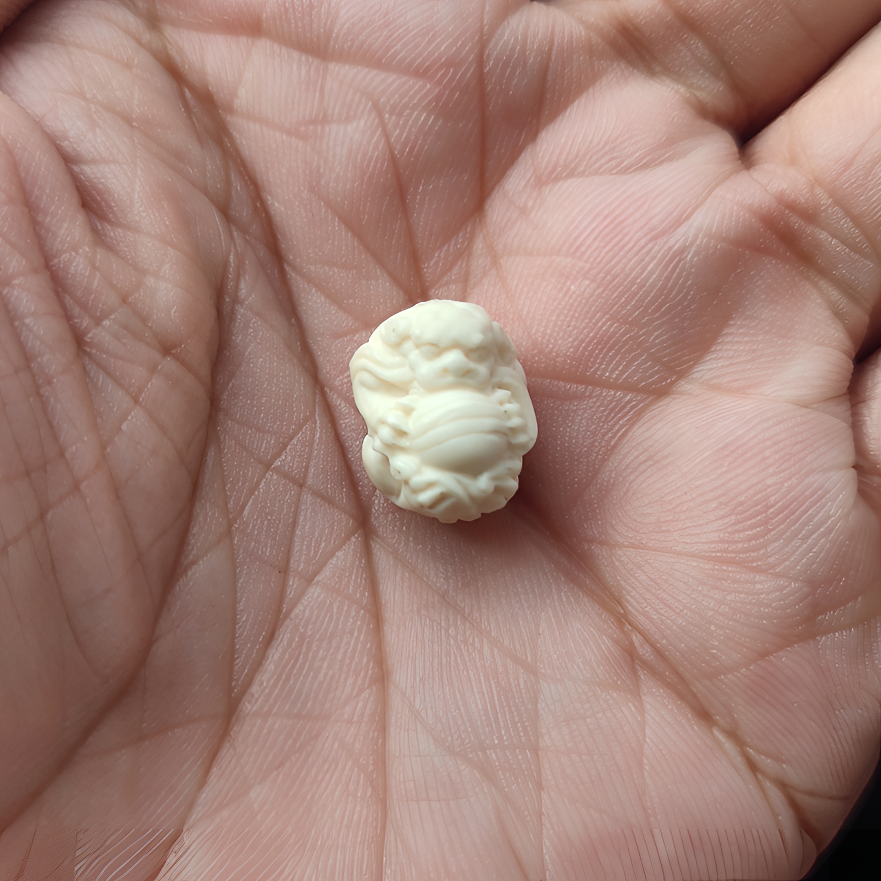 66b天然猛玛牙  貔貅抱球珠 DIY配饰 支持复检