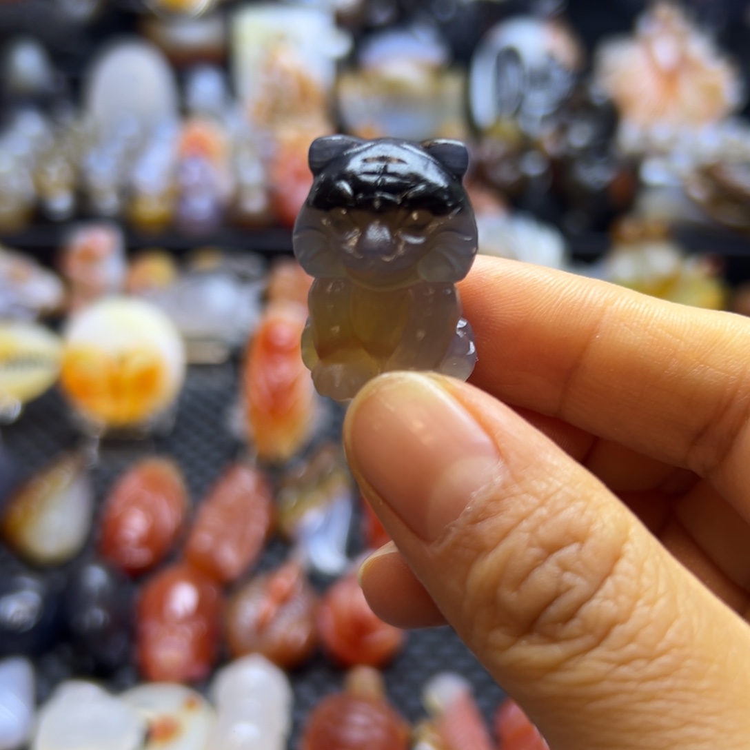 玛瑙/玉髓未镶嵌吊坠(赠链)