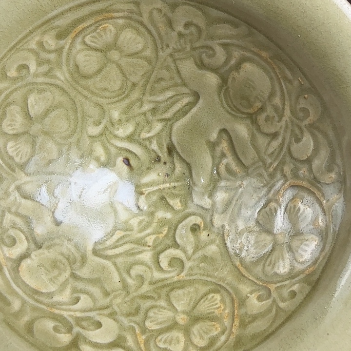 耀州窑斗笠盏婴戏图