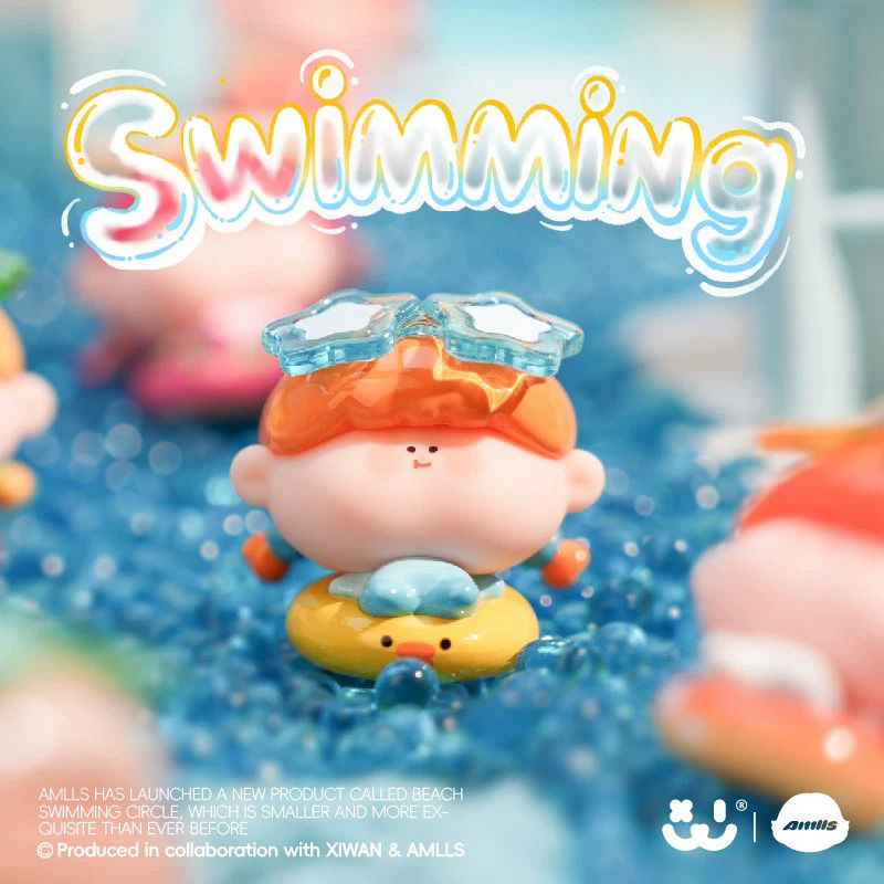 阿玛莉莉丝【正品盲盒 直播拆盒】AMLLS沙滩泳圈系列萌粒可爱潮玩