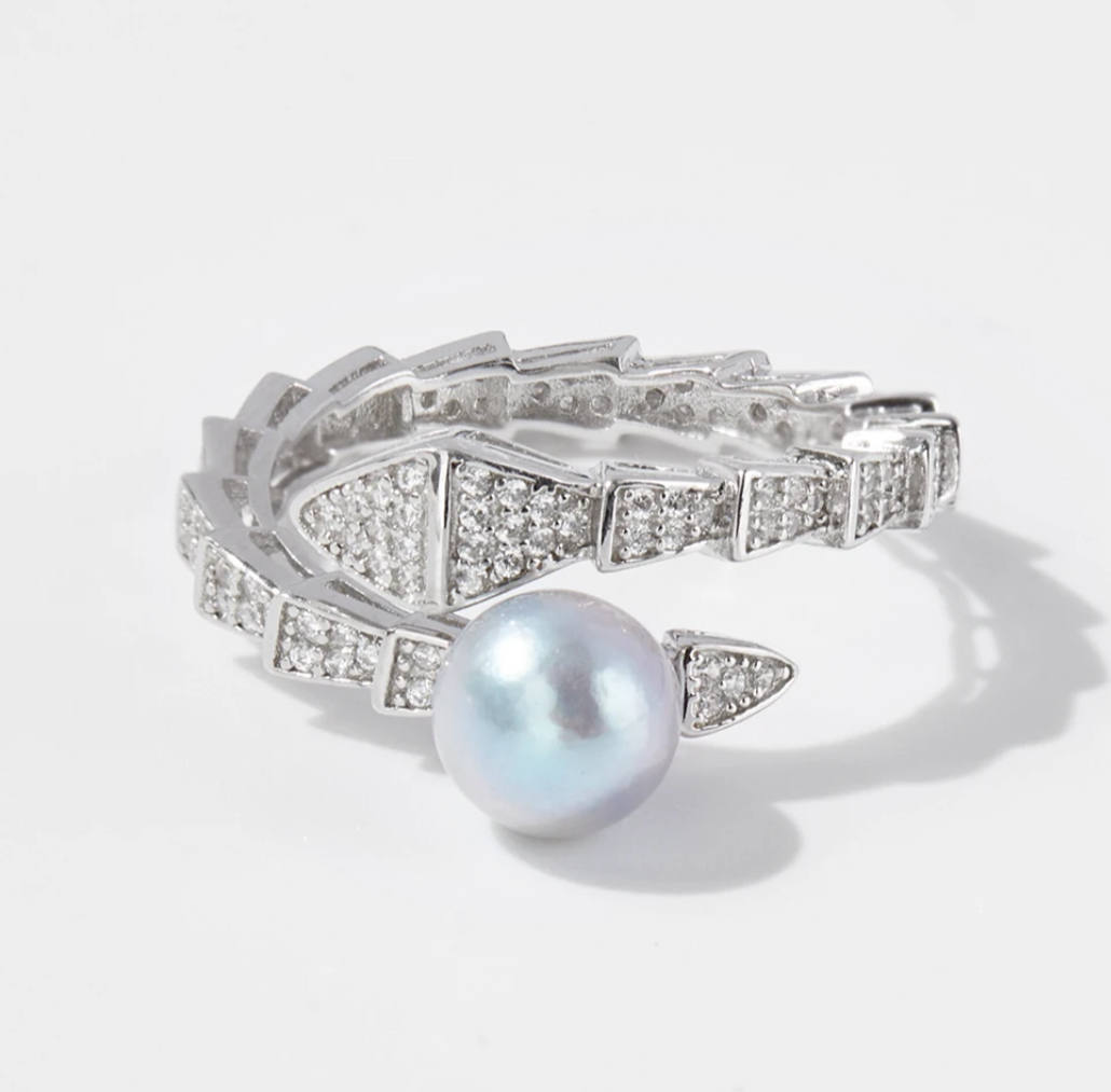 【XY】海水真多麻戒指 7-8mm S925银