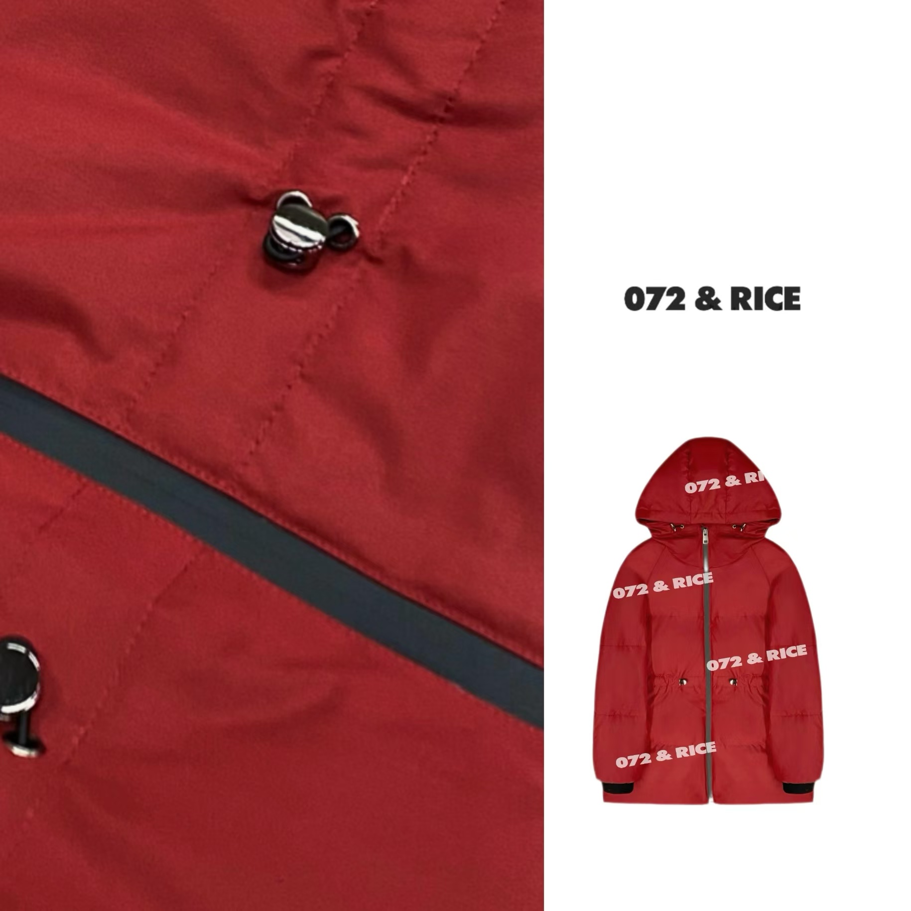 072 & RICE【小红帽】绵羊毛+桑蚕丝 拉链羽绒外套 MU557 FF26618