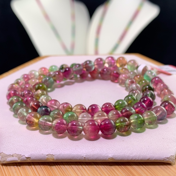 双色碧玺手链未镶嵌