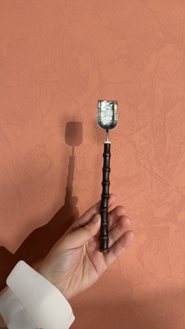 三也严选 紫竹纯锡茶勺