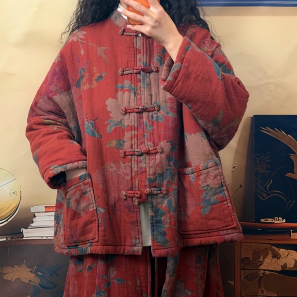 新中式立领盘扣中国风冬款棉衣