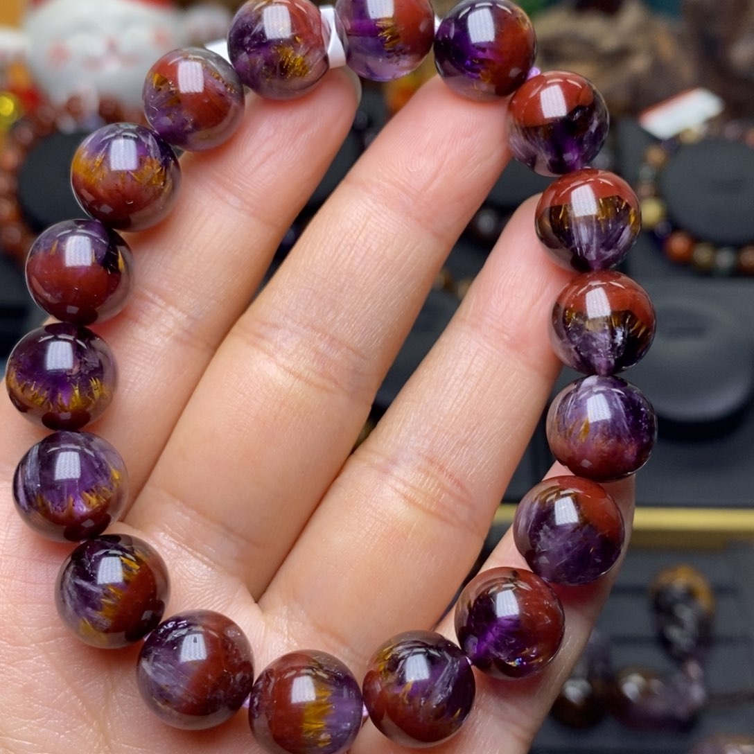 水晶A021极光三色单圈11m未镶嵌K*