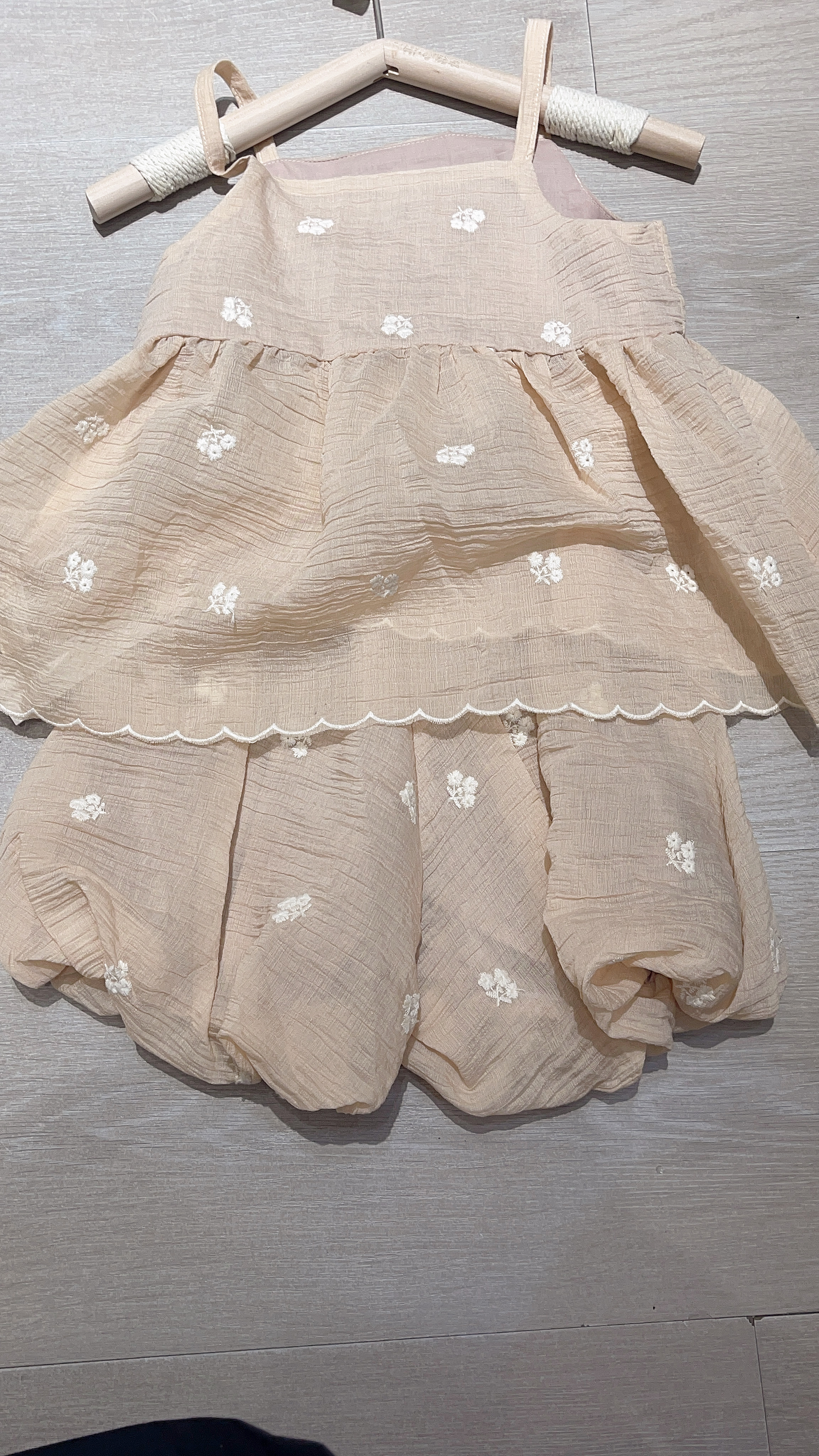 常规新中式系带女小童夏季薄款套装时尚肚兜欧若假日风