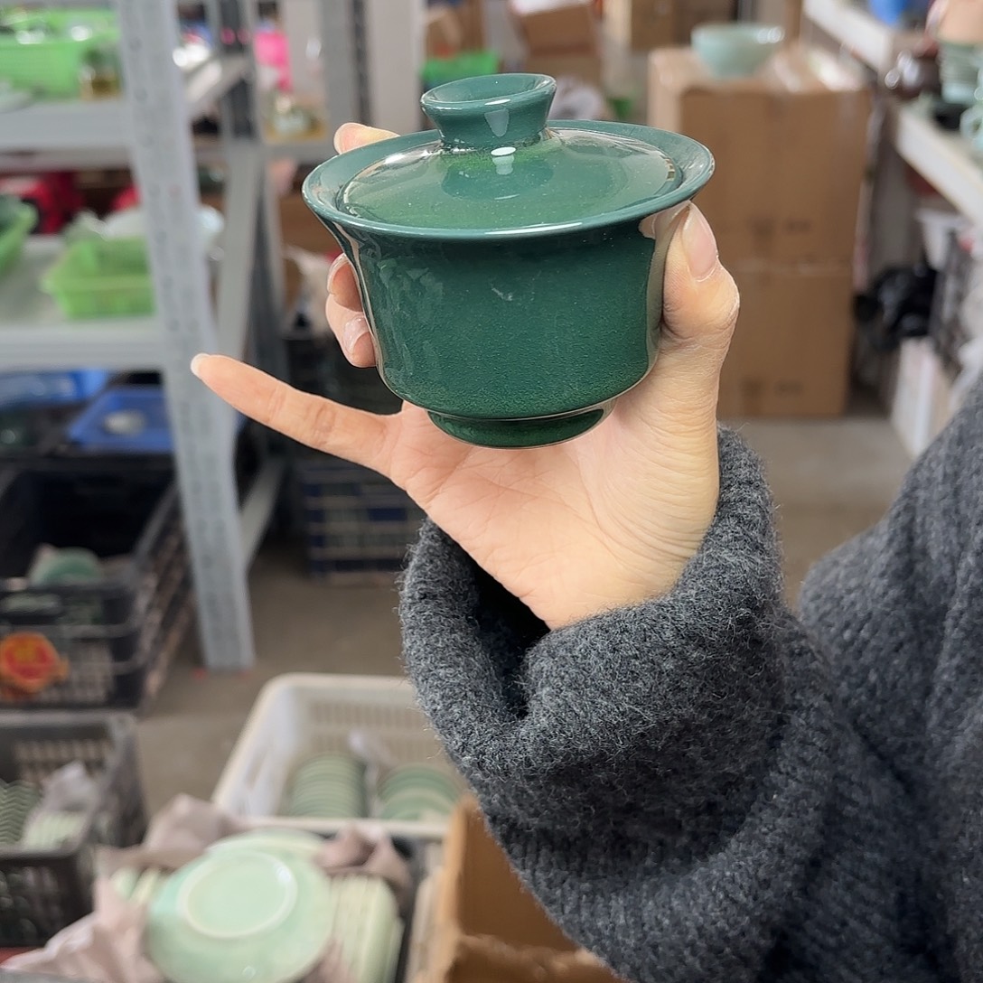 龙泉云间青瓷小米茶器