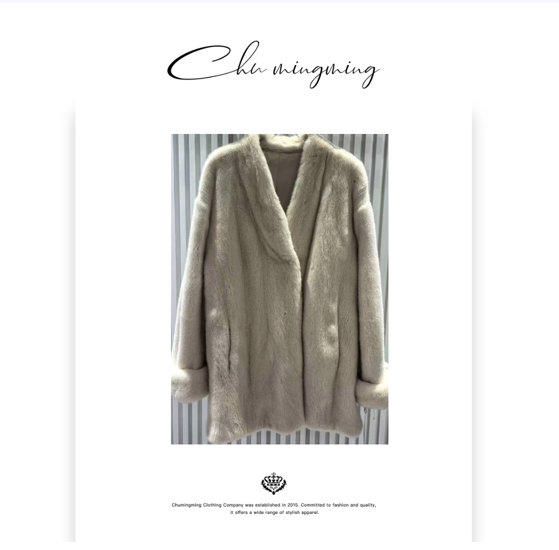 【CHU/2025SSNEW】《貂韵》V领水貂外套TW2501