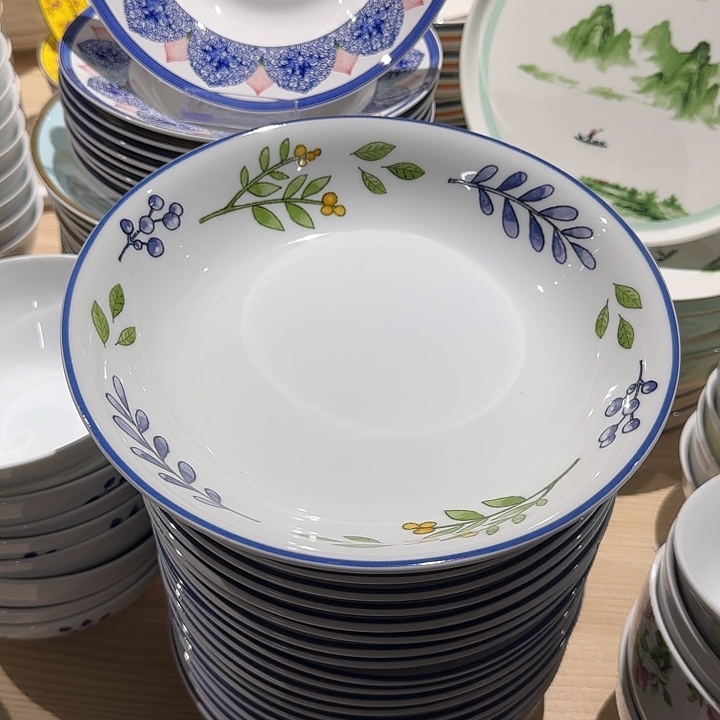 瓷8.5寸蝶舞花香2个正品