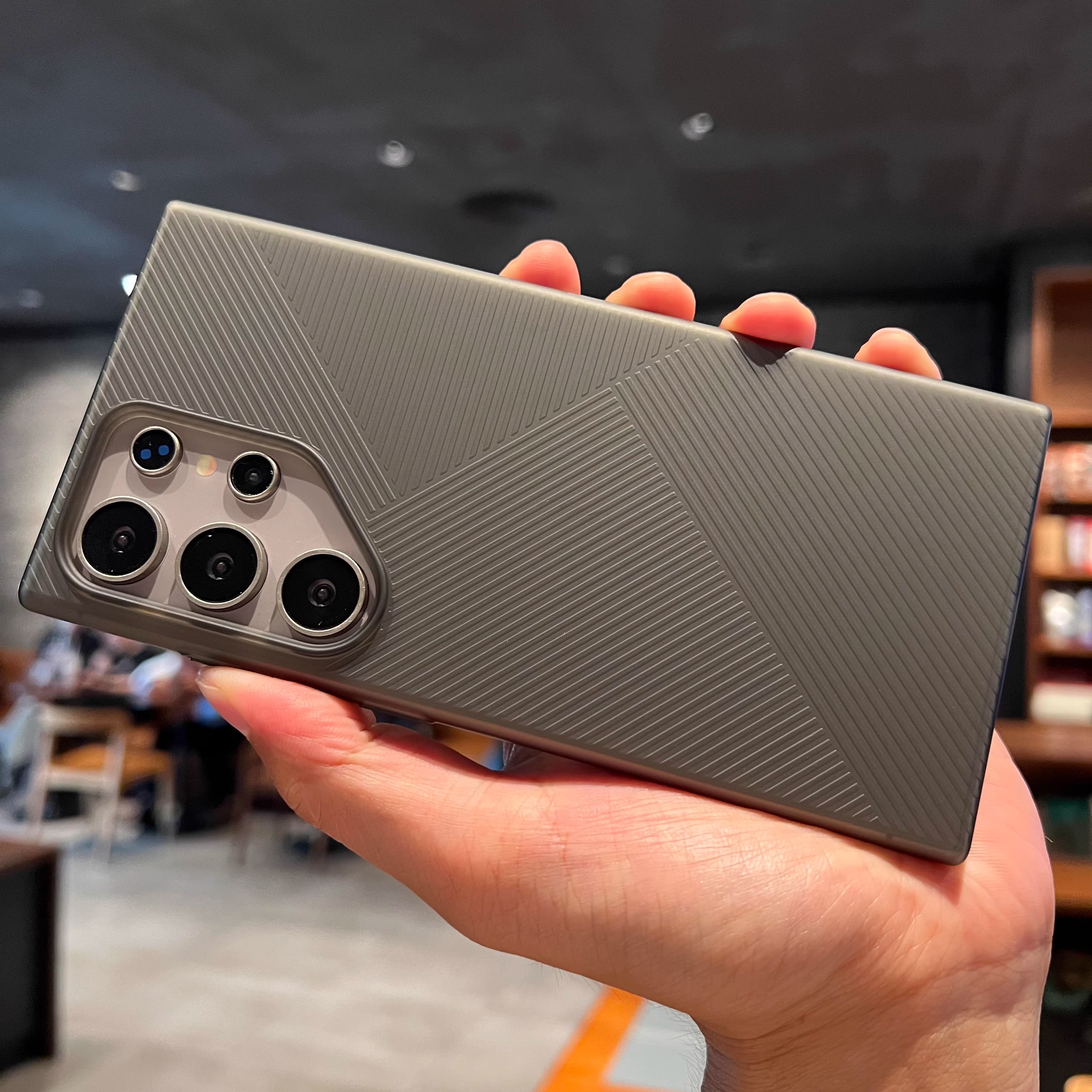 几何条纹适用三星galaxyS25ultra手机壳超薄磨砂S24+半透明保护套