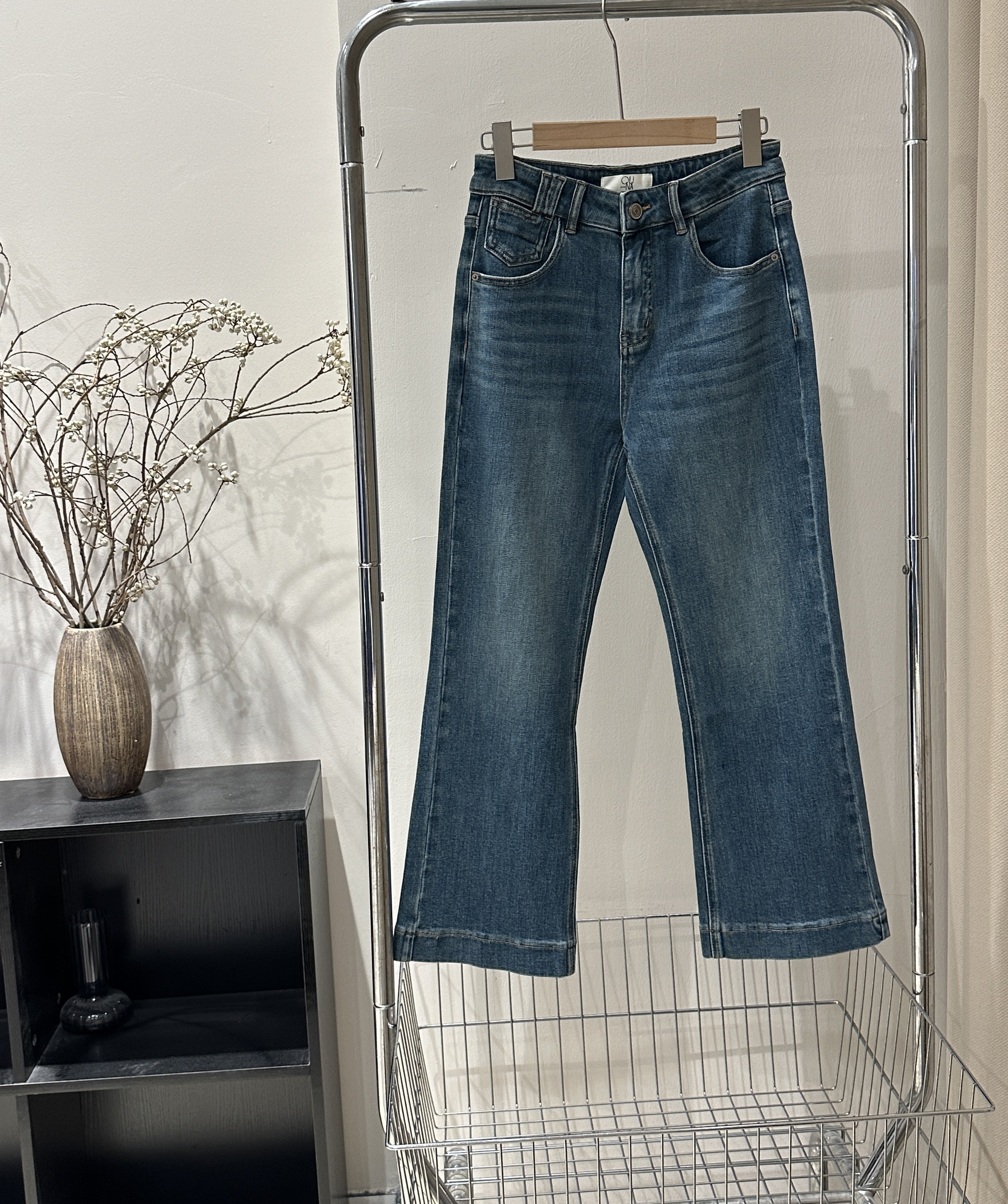 【3675】ouna家 秋季弹力九分微喇裤