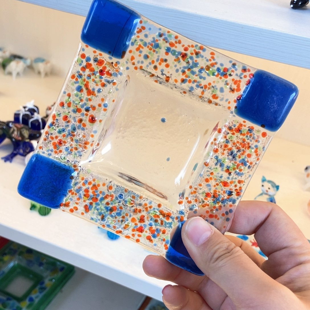 琉璃手工艺品盘子