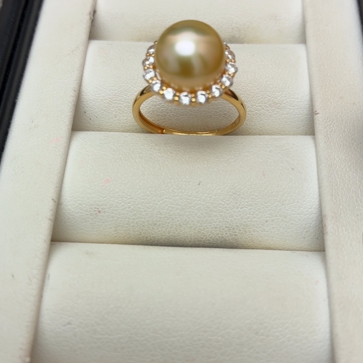 海水珍珠戒指银S925镶嵌