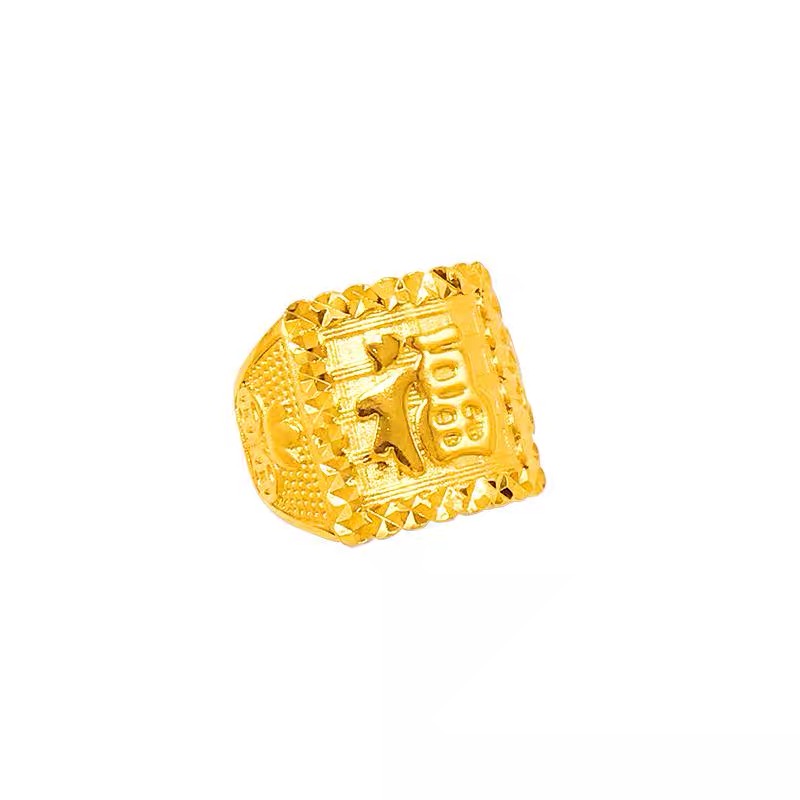 【唐糖甄选】唐世金 GC35730127 福字宽版戒指 时尚饰品