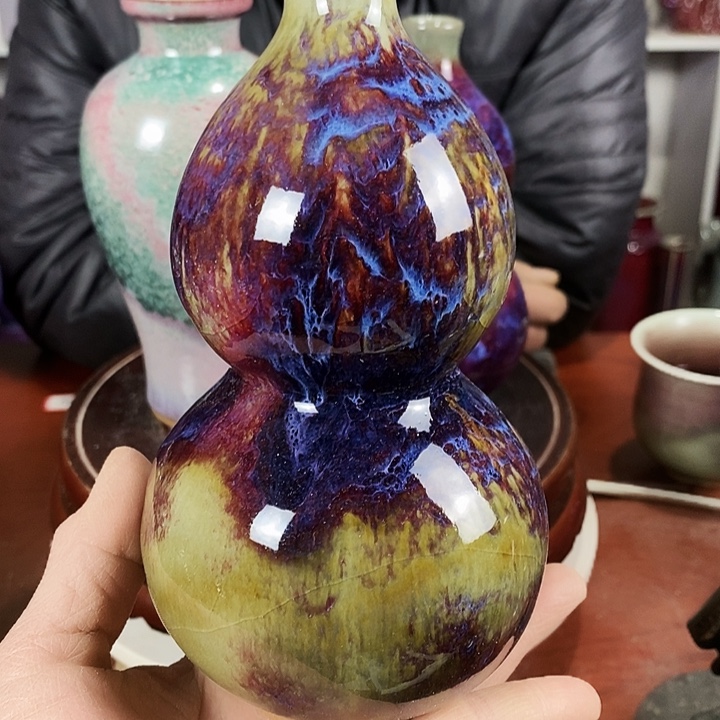 尚峰钧窑作品葫芦瓶