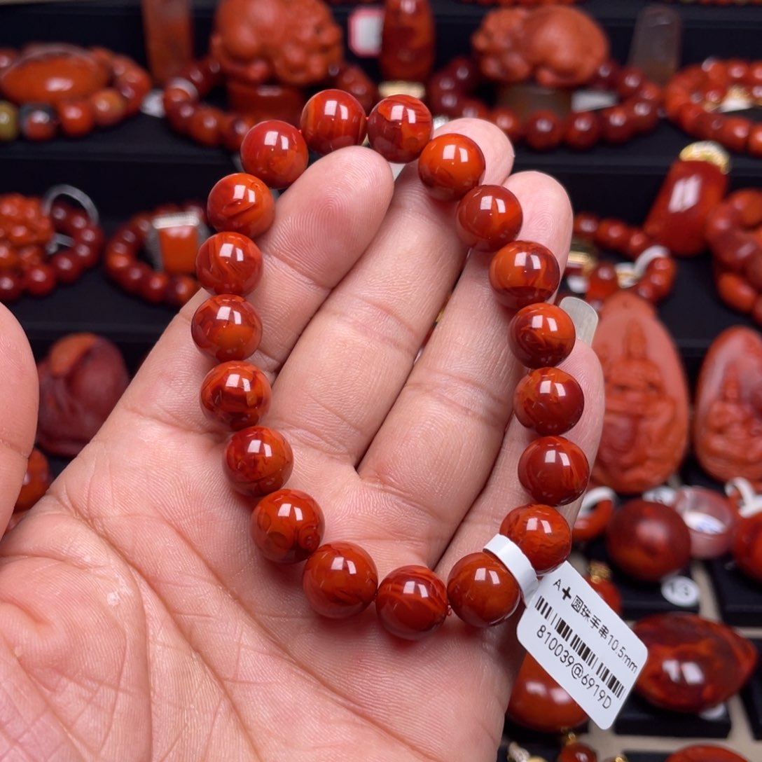 南红玛瑙珠宝奇石未镶嵌熙**姨单圈10