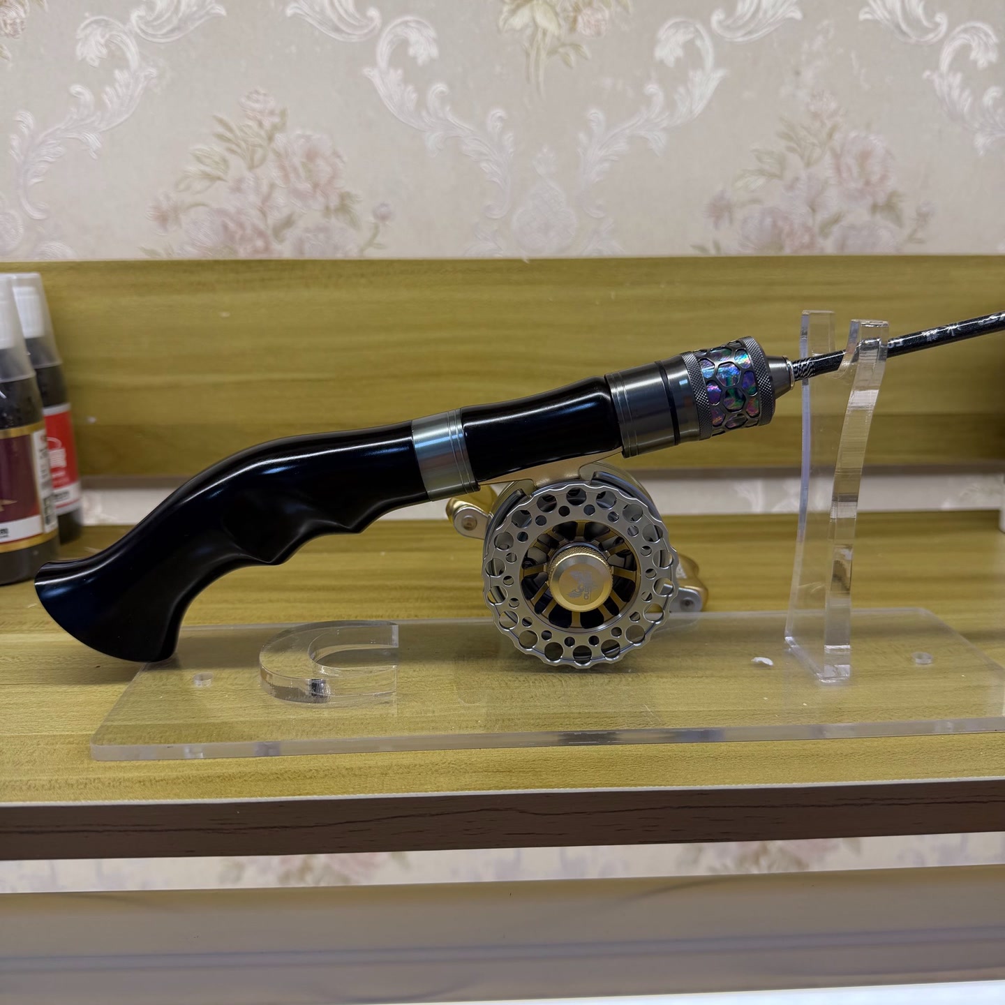 欧贝斯特冰钓套装黑檀木二代文兴竿漂