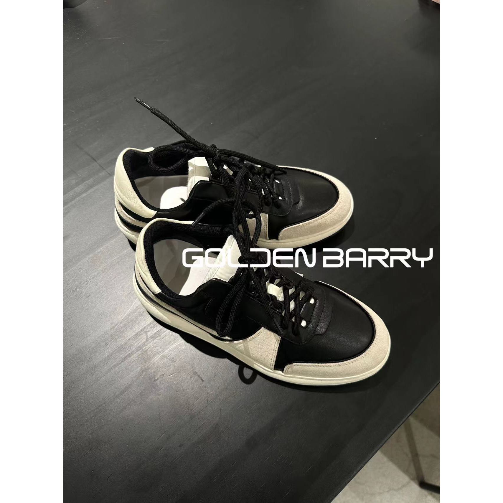 GOLDENBARRY|642016B百搭经典黑白撞色板鞋【样鞋磨损介意勿拍】