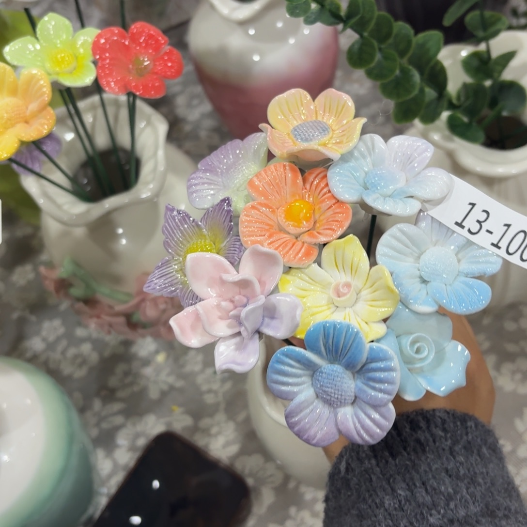 陶瓷花，拍满20发货，退款拉黑，13100