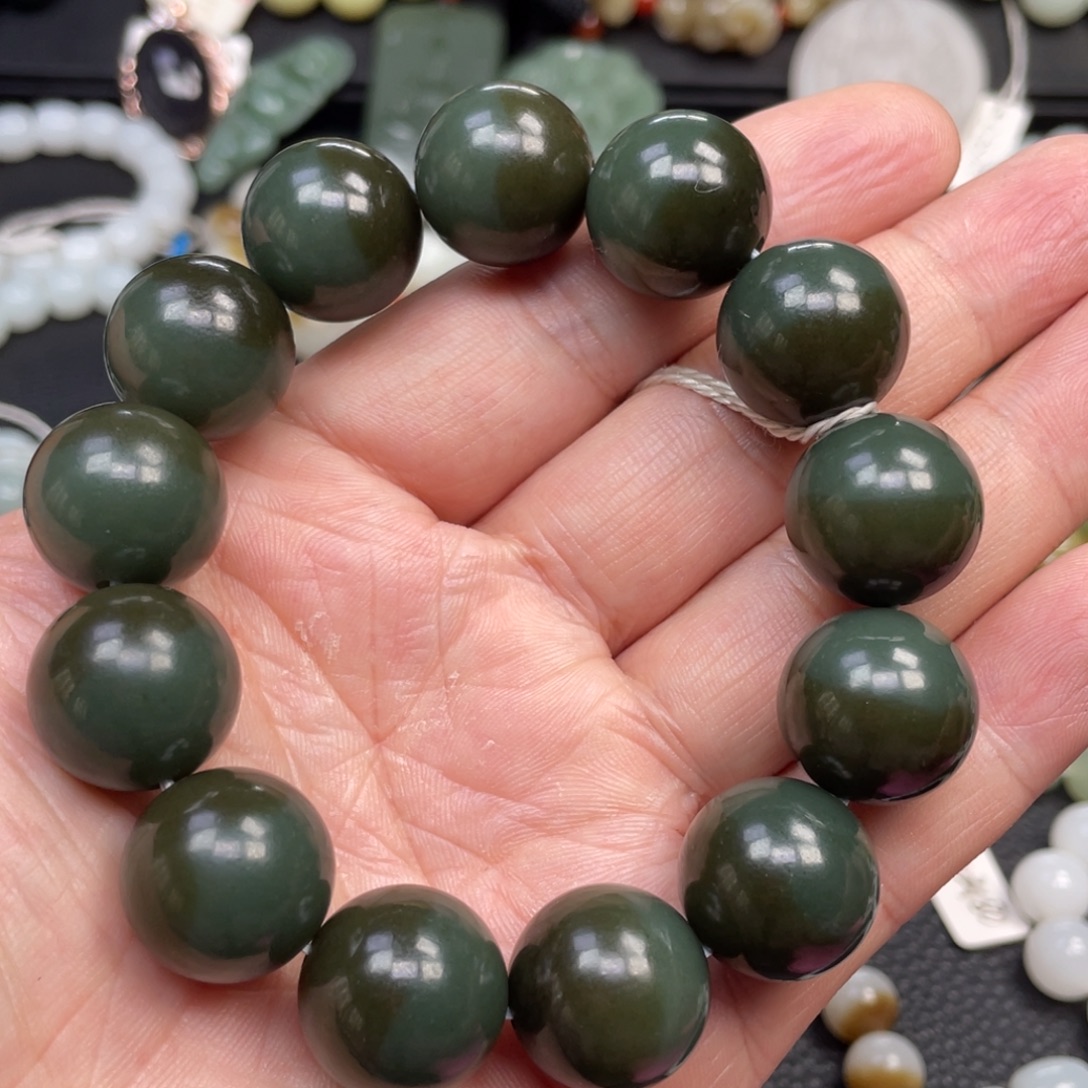 和田玉未镶嵌手链