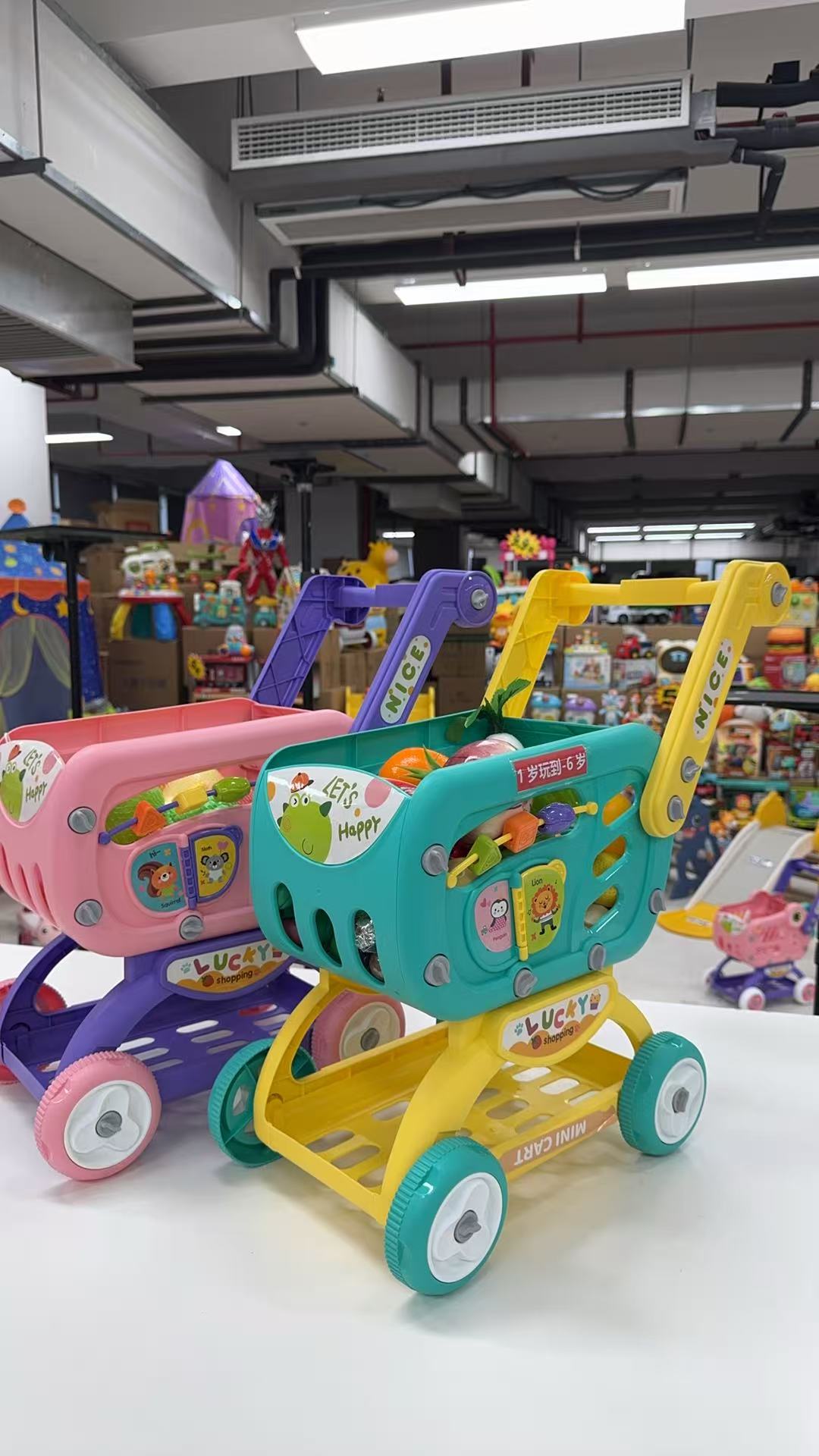 XK儿童购物车玩具宝宝手推车小孩过家家水果切切乐超市厨房宝宝