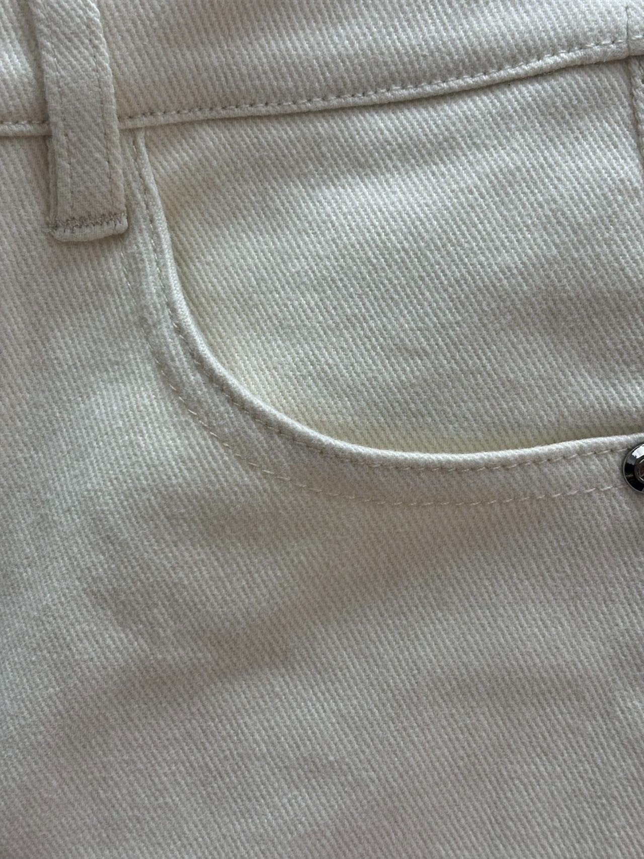 时尚休闲简约直筒高腰休闲裤牛仔裤JWED12109