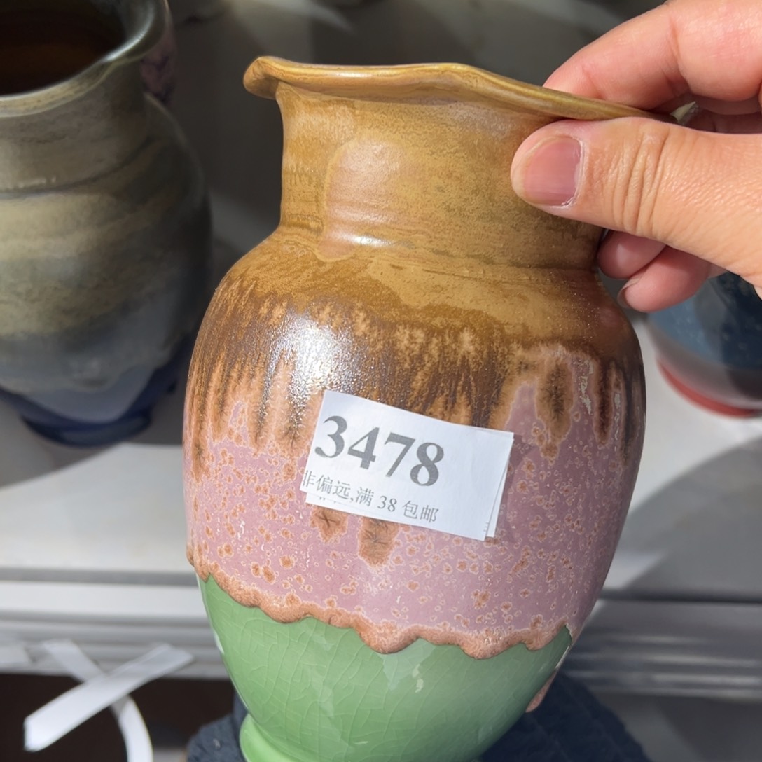 红陶口7高15 景德镇手工花盆