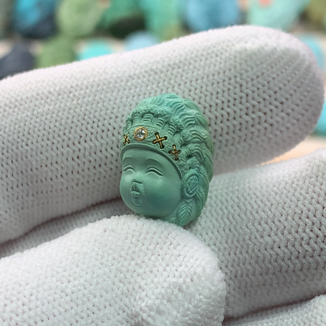 未镶嵌绿松石珠宝奇石