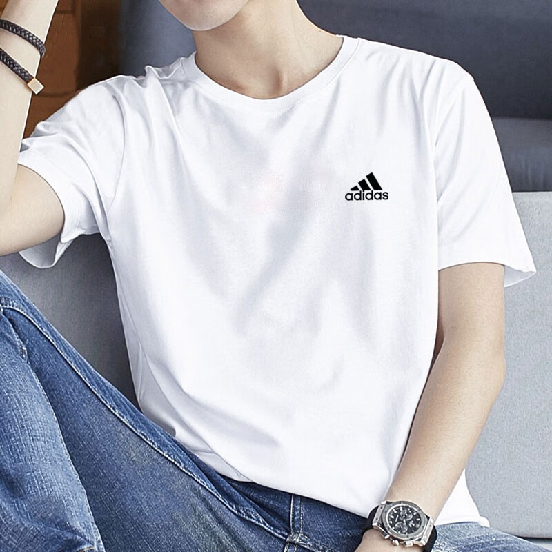 阿迪达斯短袖男装2025春秋新款健身训练投篮半袖运动服T恤IC9286