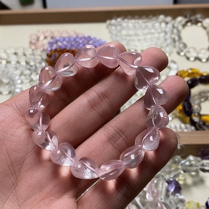 非金属星光粉爱心手串 