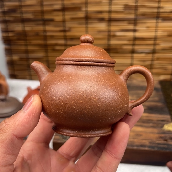 紫砂茶壶桃花泥潘壶145cc