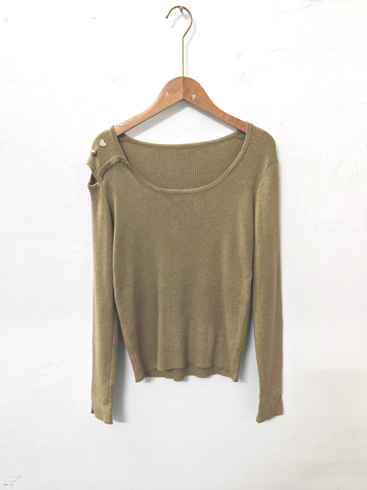 【直】方领毛衣2025秋冬款别致内搭秋冬洋气小衫长袖针织打底衫上衣