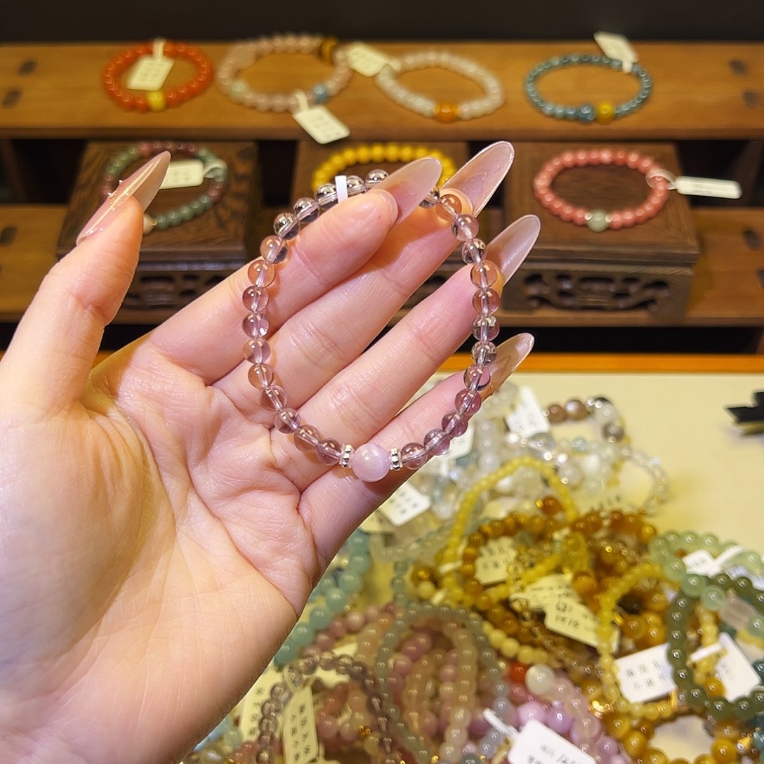 水晶手链银S925镶嵌紫水晶2118