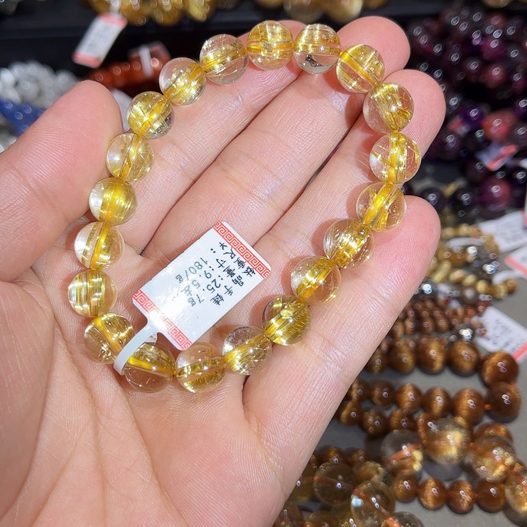 水晶手链未镶嵌钛晶手串