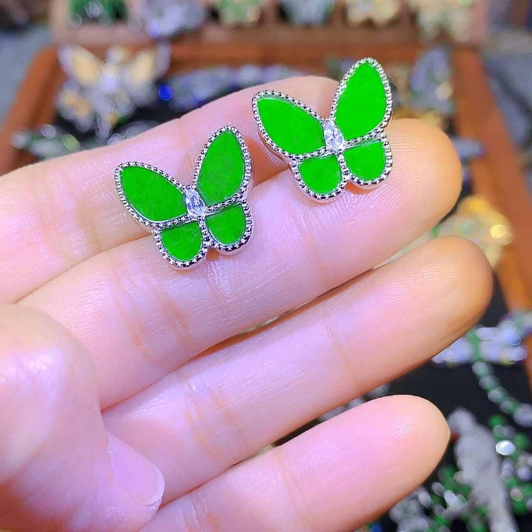 吊坠(不含链)银S925镶嵌翡翠