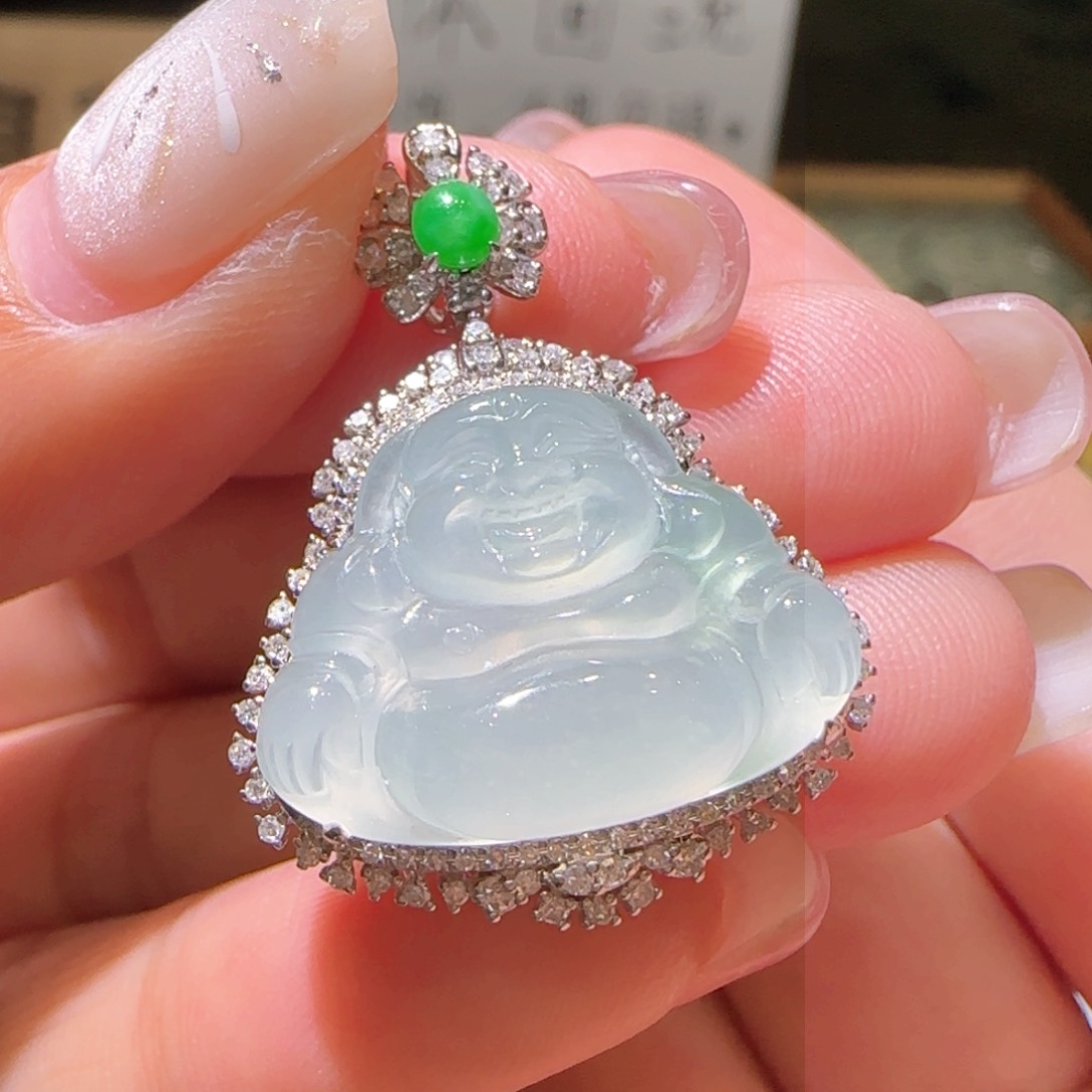 【闪购商品】翡翠颈饰18K金镶嵌缅甸