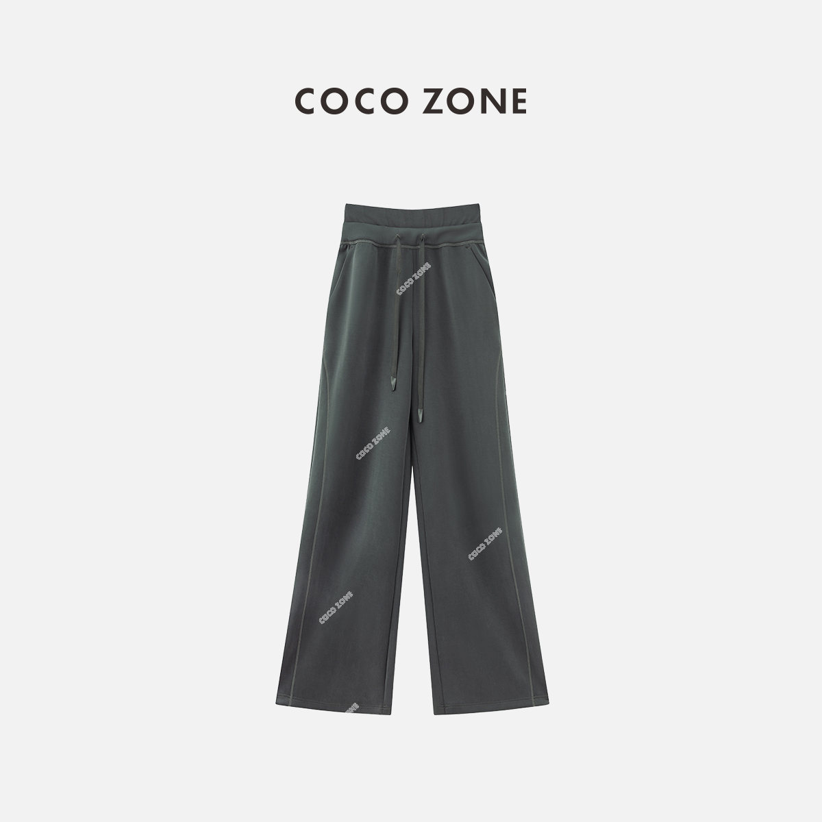 COCO ZONE 刘一一 春季新款时尚松紧腰百搭女式休闲裤CC1A0436