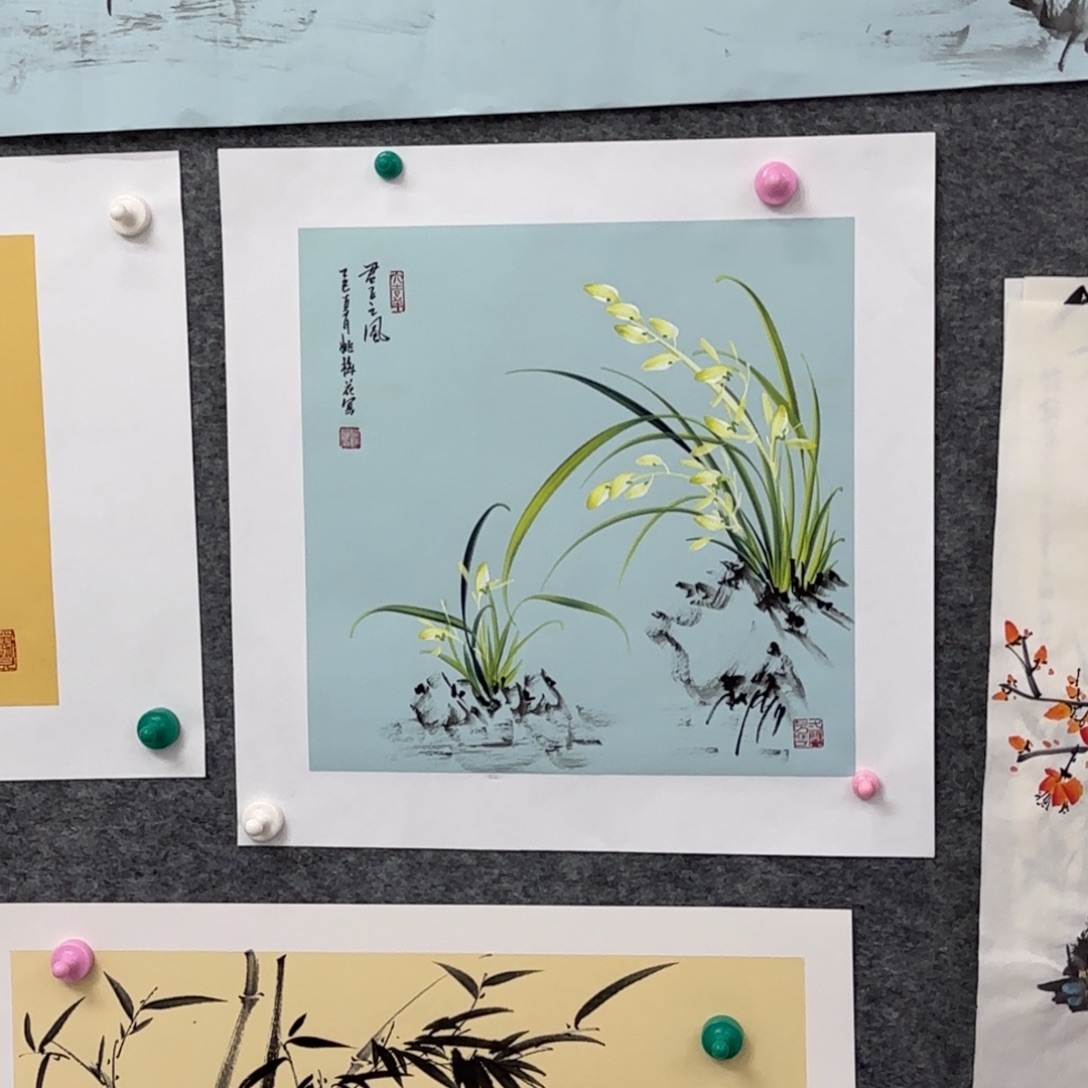 新***赵国画国画立体兰花作品