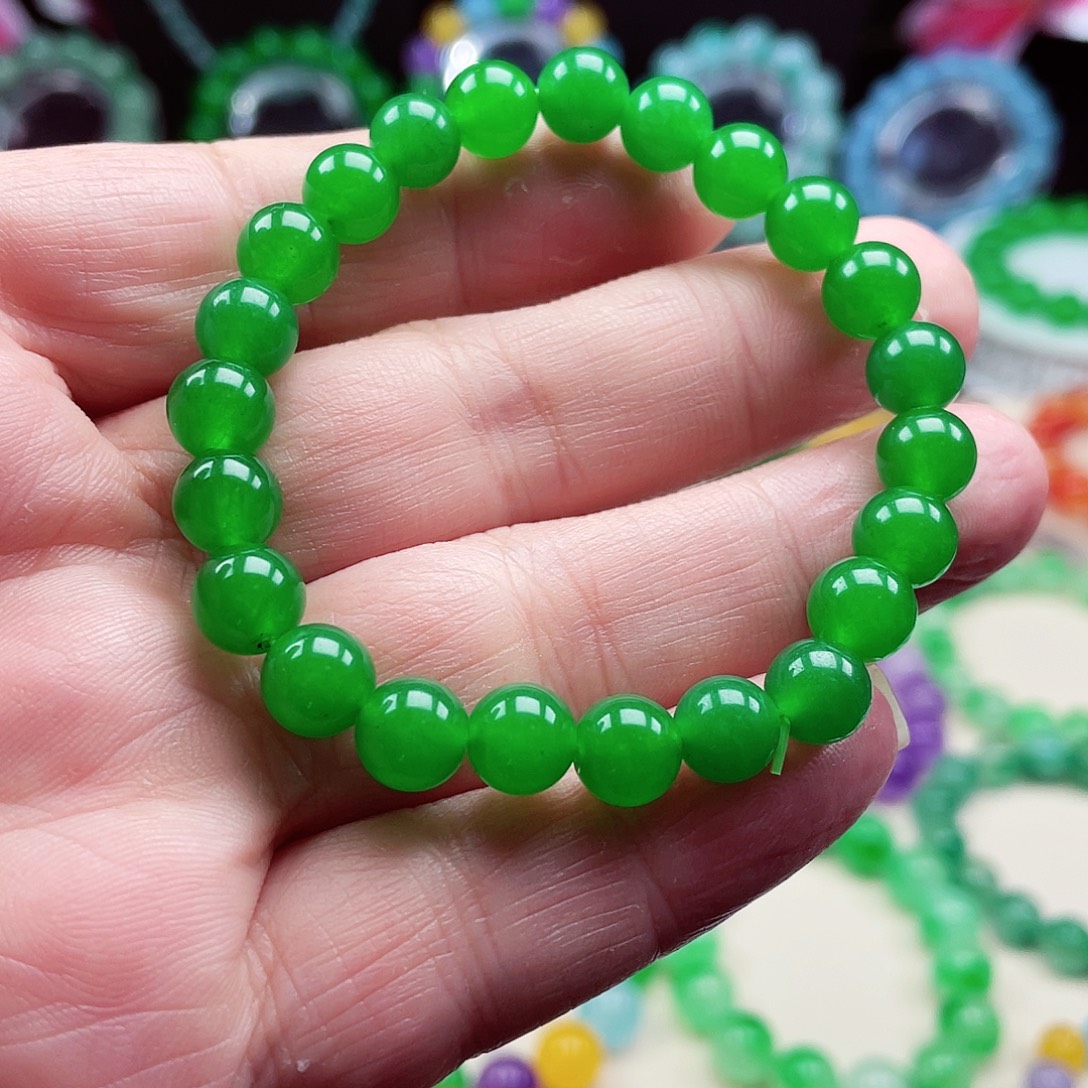 翡翠未镶嵌颈饰卡8翡翠珠链男女款10