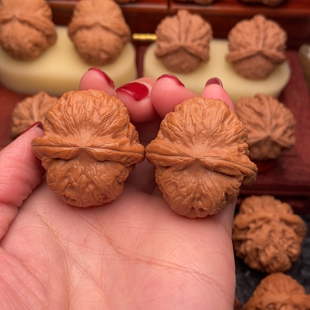 桃核把件平谷粗筋元宝36.5