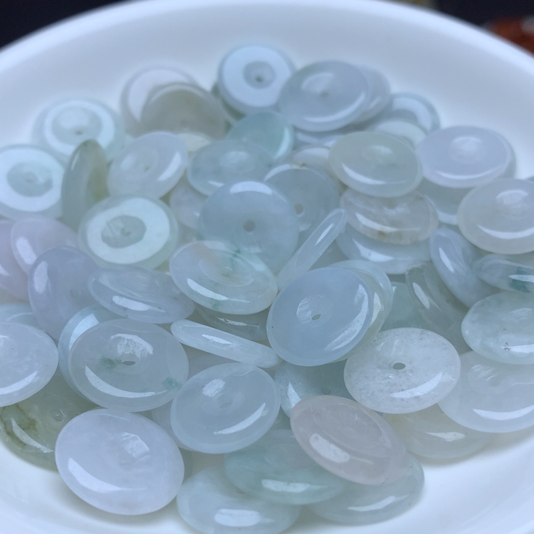 【闪购商品】翡翠手链未镶嵌卡14冰平安扣10个