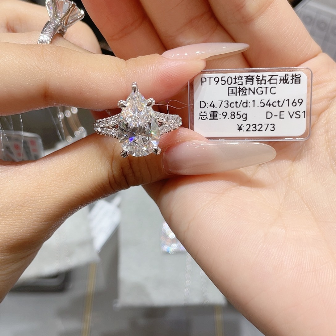 铂Pt950镶嵌实验室培育钻石
