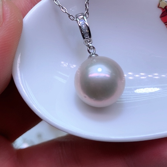 淡水珍珠耳饰银S925镶嵌