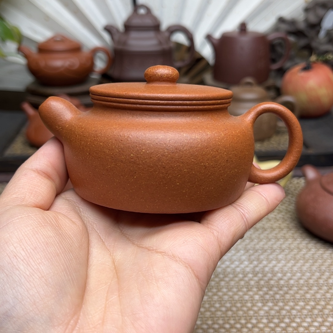 枣***司茶壶紫砂黄降坡半手140毫升