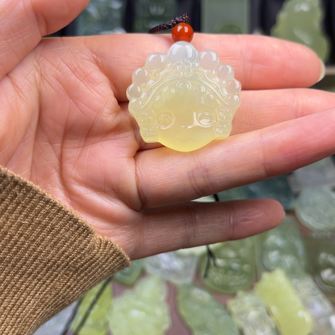 蛇纹石玉未镶嵌吊坠(不含链)