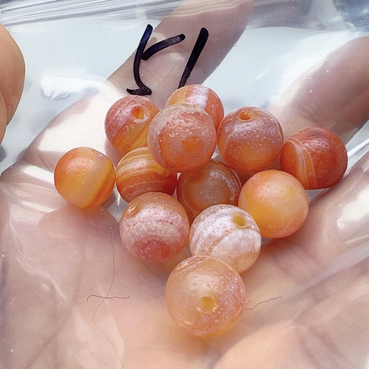 咖***啡玛瑙/玉髓手链未镶嵌