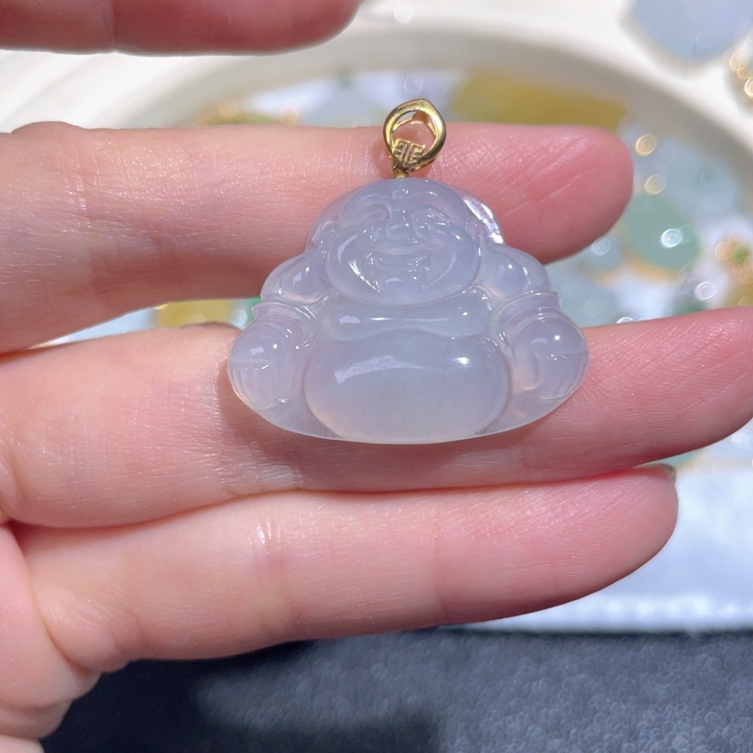 翡翠颈饰18K金镶嵌翡翠